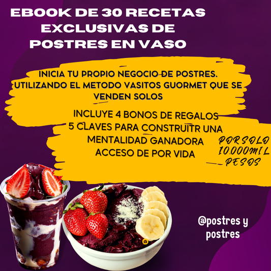 Recetario de Vasitos Gourmet que se Venden Solos! 🚀
